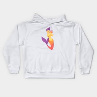 mermaid conch shell Kids Hoodie